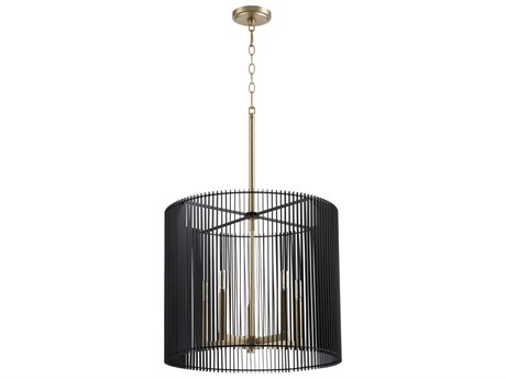 Quorum Finura 5-Light Aged Brass Pendant