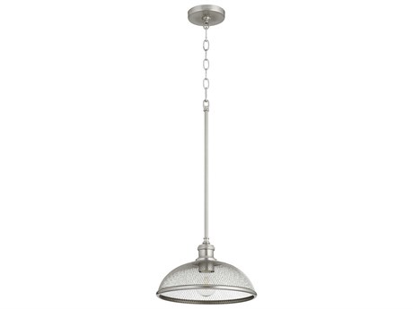 Quorum Omni 1-Light Satin Nickel Bowl Mini Pendant