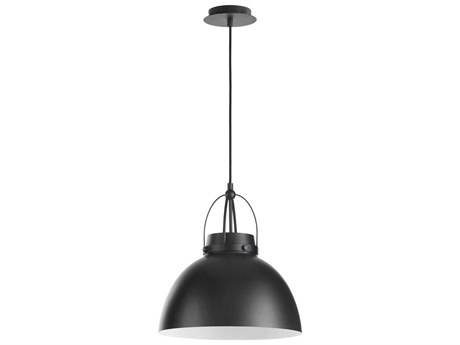 Quorum 1-Light Matte Black Dome Pendant