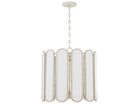 Quorum Belleview 4-Light Washed Oak Off White Pendant