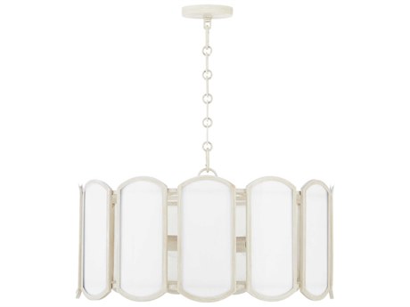 Quorum Belleview 5-Light Washed Oak Off White Pendant