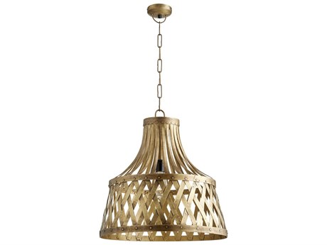 Quorum 1-Light Artisan's Brass Pendant
