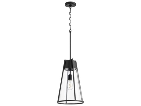 Quorum 1-Light Noir Black Geometric Mini Pendant