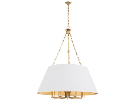 Quorum Karnes 12-Light Aged Brass Empire Pendant