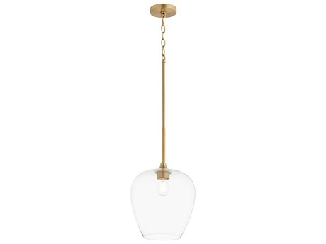 Quorum Veno 1-Light Aged Brass Mini Pendant