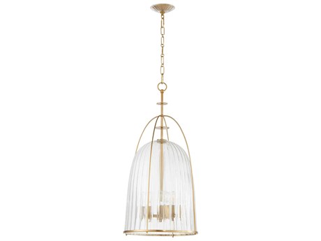 Quorum Alice 3-Light Aged Brass Pendant