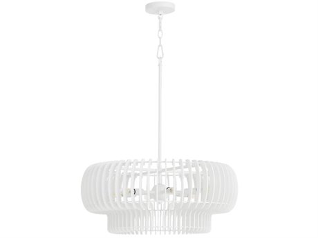 Quorum Harrelson 6-Light Studio White Pendant