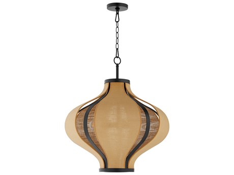 Quorum Monroe 3-Light Matte Black Pendant