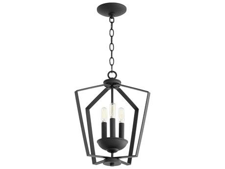 Quorum 3-Light Noir Black Geometric Pendant