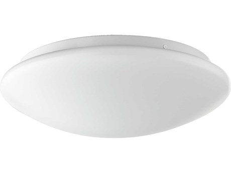 Quorum 1-Light White LED Bowl Round Flush Mount