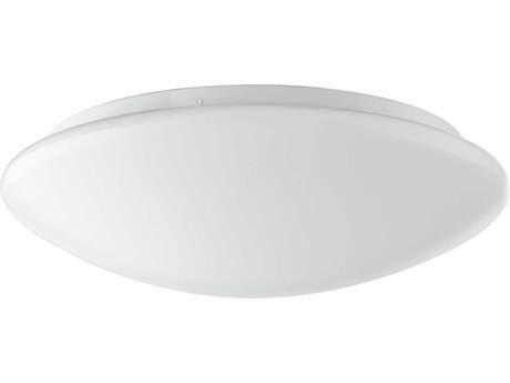 Quorum 1-Light White LED Bowl Round Flush Mount