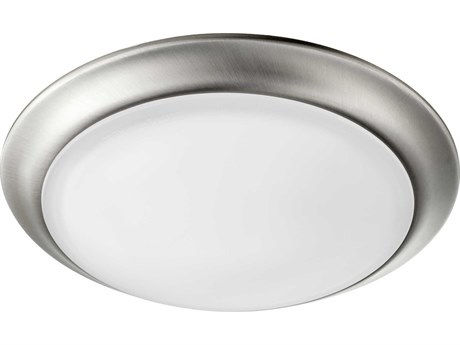 Quorum 1-Light Satin Nickel LED Bowl Flush Mount