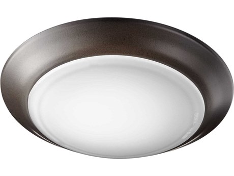Quorum 1-Light Oiled Bronze Bowl Flush Mount