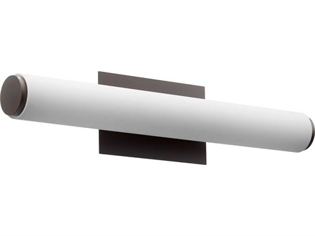 Quorum 2-Light Oiled Bronze With Matte White Acrylic Vanity Light