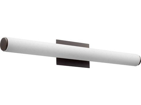 Quorum 2-Light Oiled Bronze With Matte White Acrylic Vanity Light