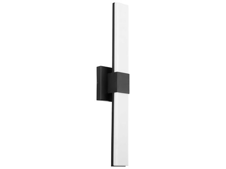 Quorum 2-Light Matte Black LED Vanity Light