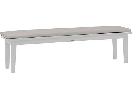 Ratana Limo Silver Talc White Aluminum Cushion Bench