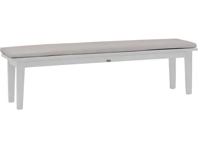 Ratana Limo Silver Talc White Aluminum Cushion Bench