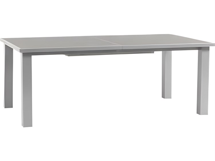 Ratana Mezo Silver Grey Aluminum Rectangular Dining Table