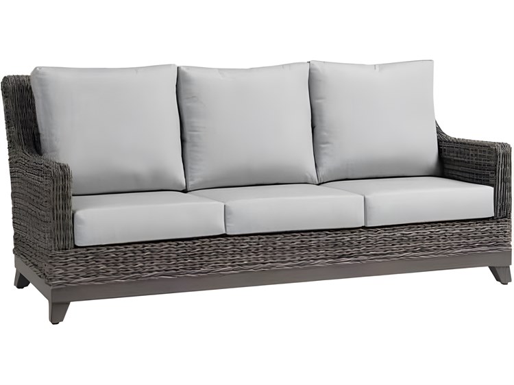 Ratana Boston Silver Ash Grey Aluminum Cushion Sofa