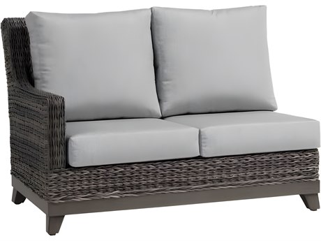 Ratana Boston Silver Ash Grey Aluminum Cushion Loveseat
