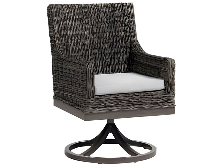 Ratana Boston Silver Ash Grey Aluminum Cushion Dining Chair