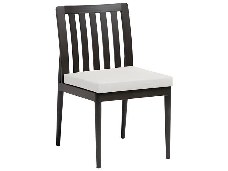 Ratana Bolano Silver Ash Grey Aluminum Cushion Dining Chair