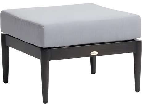 Ratana Bolano Silver Ash Grey Aluminum Cushion Ottoman