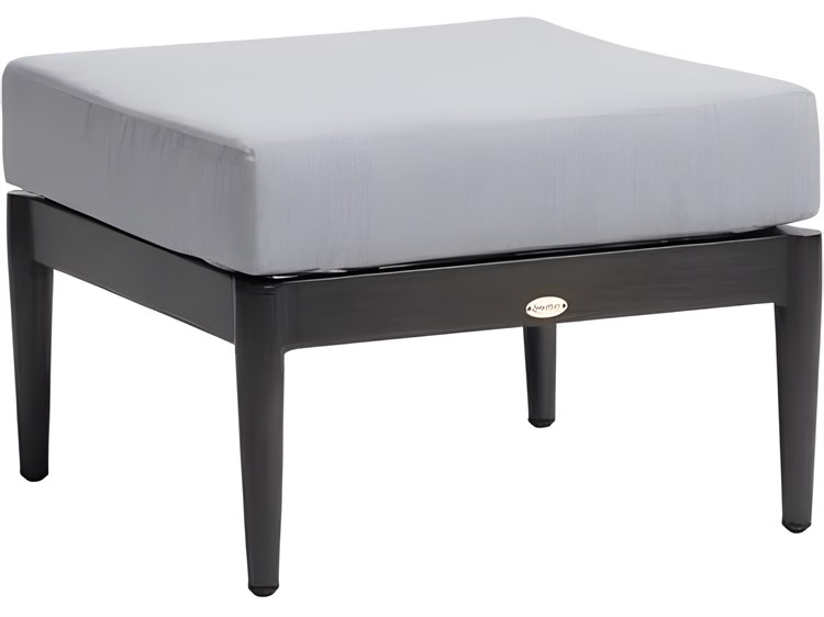 Ratana Bolano Silver Ash Grey Aluminum Cushion Ottoman