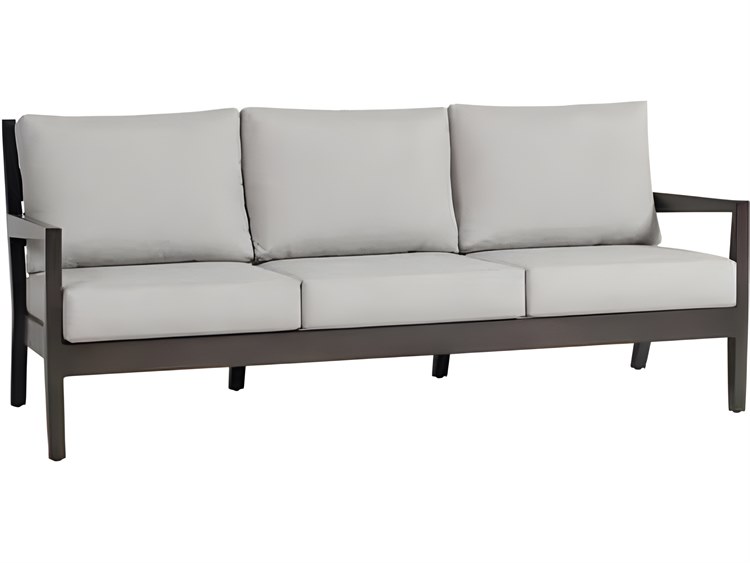 Ratana Lucia Silver Ash Grey Aluminum Cushion Sofa