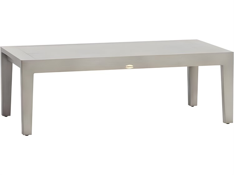 Ratana Lucia Silver Pearl Aluminum Rectangular Coffee Table
