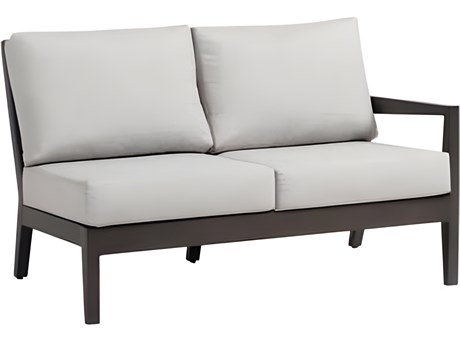 Ratana Lucia Silver Ash Grey Aluminum Cushion Loveseat