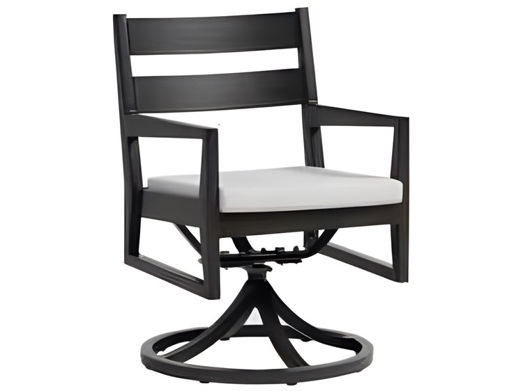 Ratana Lucia Silver Ash Grey Aluminum Cushion Dining Chair