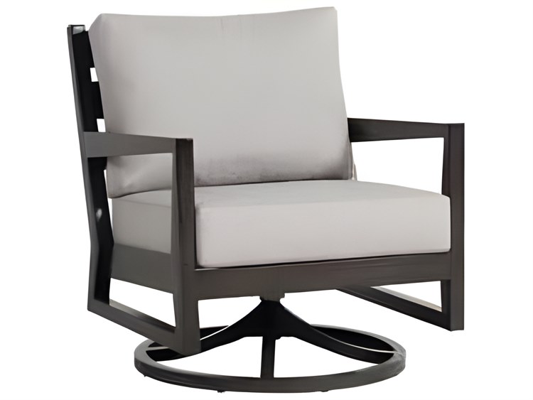 Ratana Lucia Silver Ash Grey Aluminum Cushion Lounge Chair