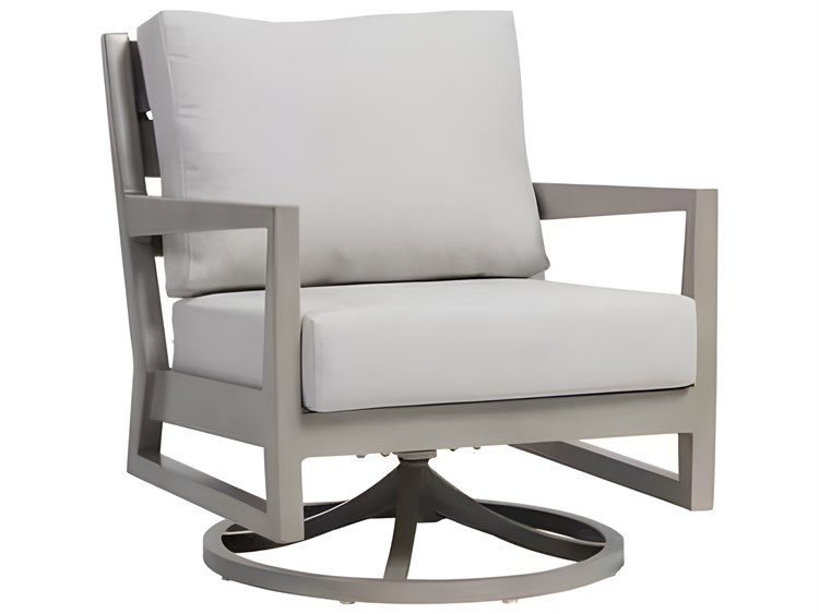 Ratana Lucia Silver Pearl Aluminum Cushion Lounge Chair