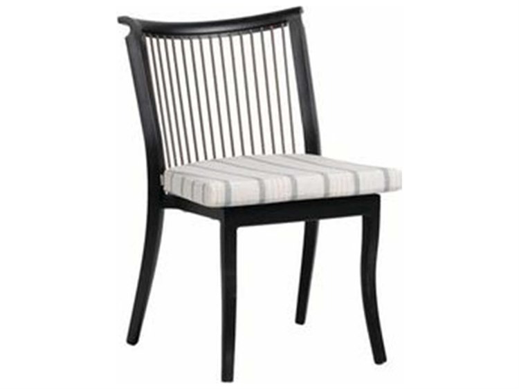 Ratana Copacabana Silver Black Aluminum Cushion Dining Chair