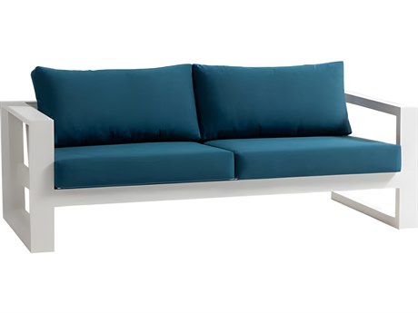 Ratana Elements Silver Talc White Aluminum Cushion Sofa