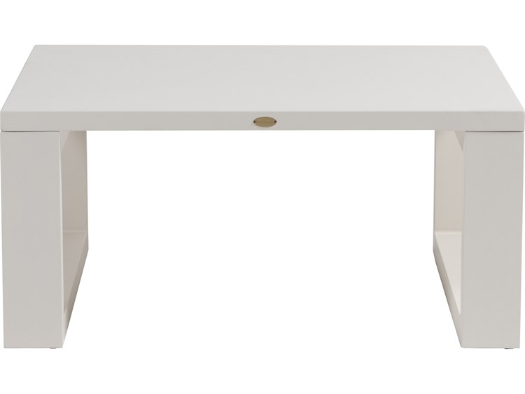 Ratana Elements Silver Talc White Aluminum Square Coffee Table