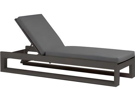 Ratana Elements Silver Ash Grey Aluminum Cushion Chaise Lounge
