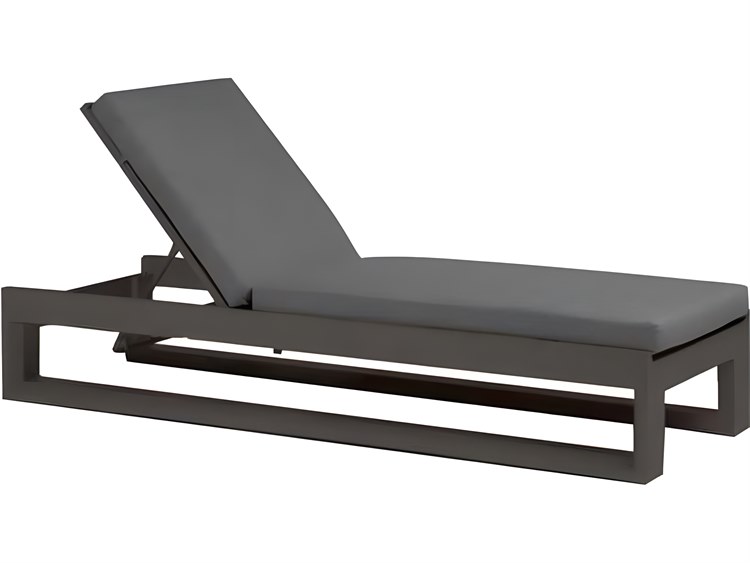 Ratana Elements Silver Ash Grey Aluminum Cushion Chaise Lounge