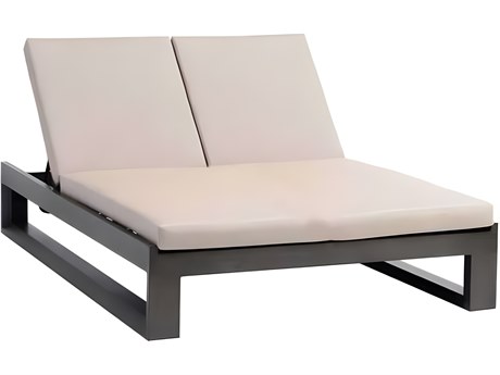 Ratana Elements Silver Ash Grey Aluminum Cushion Chaise Lounge