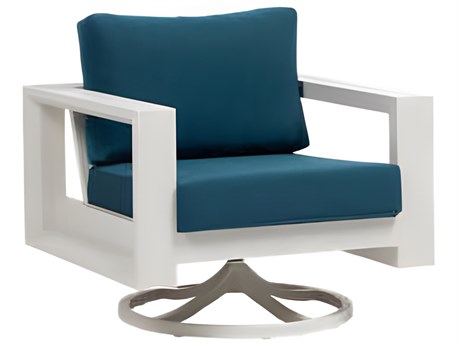 Ratana Elements Silver Talc White Aluminum Cushion Lounge Chair