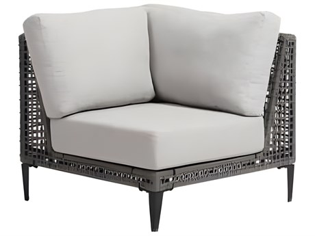 Ratana Genval Silver Black Aluminum Cushion Lounge Chair