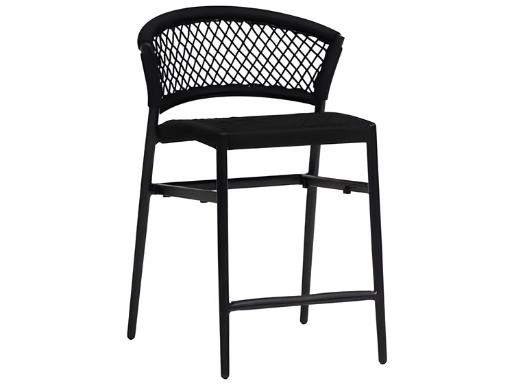 Ratana Ria Silver Black Aluminum Rope Counter Stool
