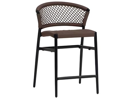 Ratana Ria Silver Black Aluminum Rope Counter Stool
