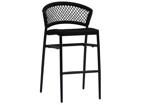 Ratana Ria Silver Black Aluminum Rope Bar Stool