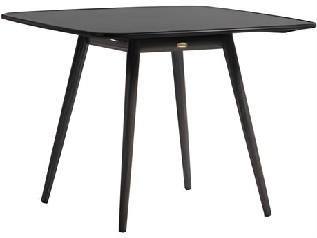 Ratana Alinea Silver Ash Grey Aluminum Square Umbrella Hole Dining Table