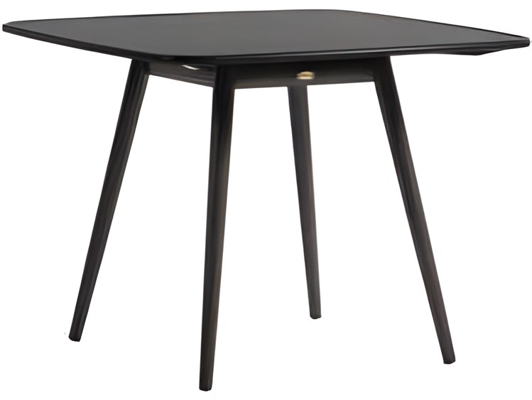 Ratana Alinea Silver Ash Grey Aluminum Square Umbrella Hole Dining Table