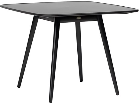 Ratana Alinea Silver Diva Night Aluminum Square Umbrella Hole Dining Table