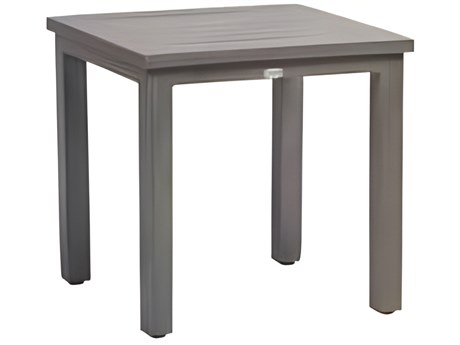 Ratana Canbria Silver Seashell Aluminum Square End Table
